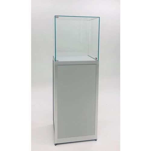 Haubenvitrine auf Sockel, 50 x 50 x 150 cm - Sarazino Vitrines