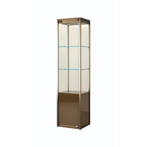 Ausstellungsvitrine mit Stauraum - 45 x 45 x 190 cm - Sarazino Vitrines