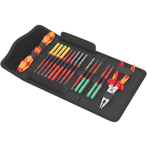 Schraubendreher-Set 17-teilig mit Bits - Kraftform VDE 17 extra slim 1 - Wera