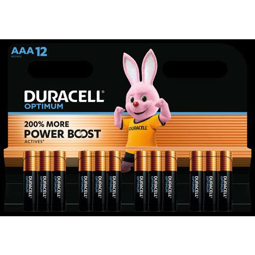 Alkali-Batterie Optimum AAA - 12 Stück - Duracell Alkali-Batterie Optimum AAA - 12 Stück - Duracell
