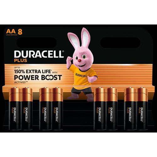 Alkali-Batterie AA Plus Powerboost - 8 Stück - Duracell Alkali-Batterie AA Plus Powerboost - 8 Stück - Duracell
