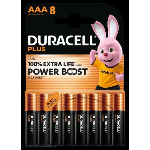 Alkali-Batterie AAA Plus Powerboost - 8 Stück - Duracell Alkali-Batterie AAA Plus Powerboost - 8 Stück - Duracell