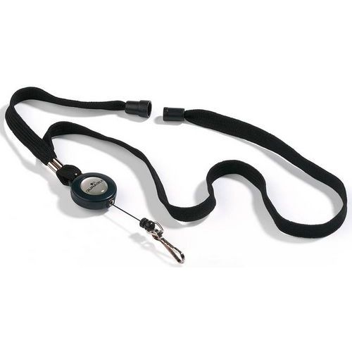Lacet textile avec enrouleur et attache mousqueton - Durable Lacet textile avec enrouleur et attache mousqueton - Durable