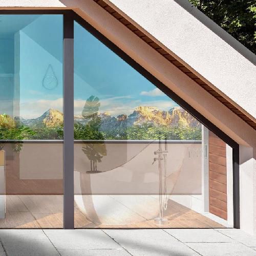 Halb-reflektierende Einwegspiegelfolie, silber, mittel ‑ Luminis