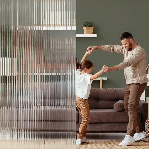 Dekofolie mit geriffelter Glas-Optik - Luminis