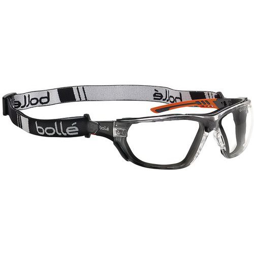 Farblose Schutzbrille Ness+ mit Schaumstoff und Kopfband - Bollé Safety