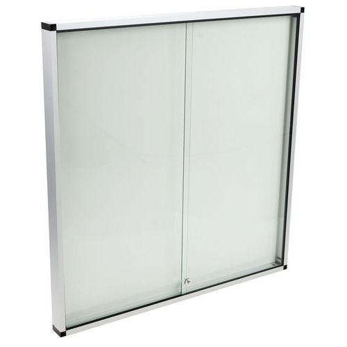 Innenvitrine mit 2 Türen - Aluminiumrückwand - Manutan Expert