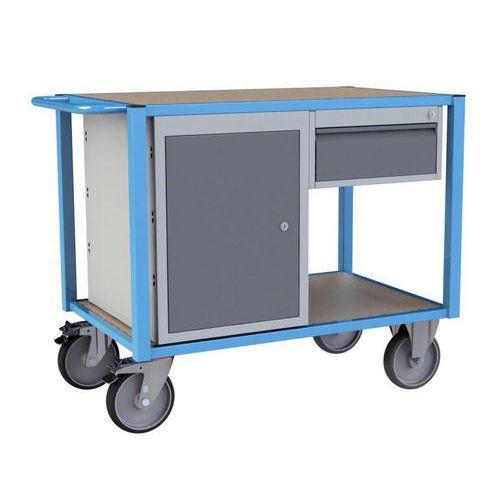 Ausgestatteter Werkstattwagen - 1 Schublade + 1 Türblock - 500 kg - FIMM