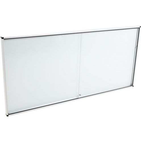 Vitrine d'intérieur 2 portes - Fond aluminium - Manutan Expert