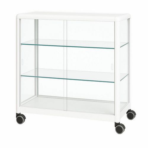 Ausstellungstheke auf Rollen, 100 x 50 x 100 cm - Sarazino Vitrines