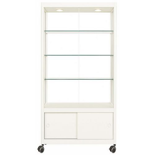 Vitrine exposition rangement - roulettes - 95 x 50 x 200 cm - Sarazino