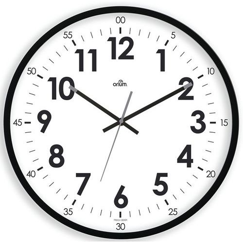 Geräuschlose Quarzuhr Oris Ø 40 cm schwarz - Orium Geräuschlose Quarzuhr Oris Ø 40 cm schwarz - Orium