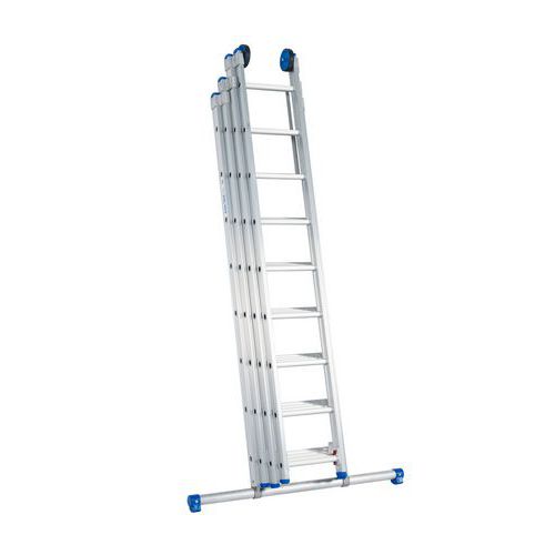Échelle coulissante 4 parties en aluminium revêtu - Solide