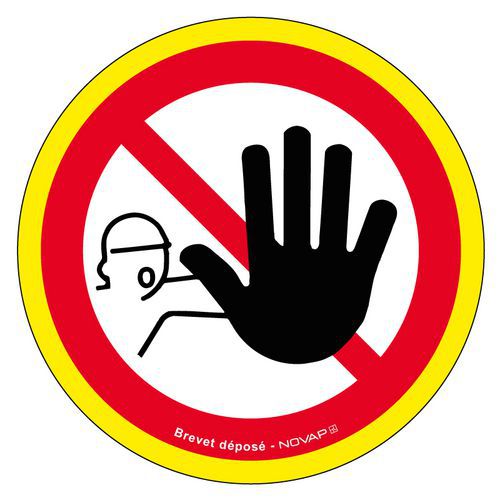Signalschild „Überschreiten des Signalschilds verboten“, 30 cm - Novap