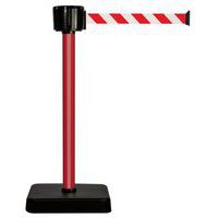 Poteau à sangle 12m - Sangle rouge et blanche - Socle mobile - Novap