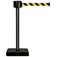 Poteau à sangle 12m - Sangle jaune et noire - Socle mobile - Novap