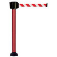 Poteau à sangle 12m - Sangle rouge et blanche - Socle fixe - Novap