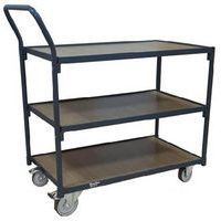 Chariot 3 plateaux poignée verticale -250 kg - Manutan Expert