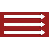 Marqueurs avec flèches (DIN 2403), rouge avec flèches blanches