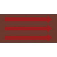 Marqueurs avec flèches (DIN 2403), marron avec flèches rouges
