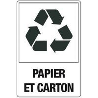 Recycling-Aufkleber Papier und Karton
