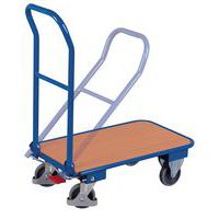 Metallwagen mit herunterklappbarem Bügel, Tragkraft 250 kg, Breite 450 und 600 mm