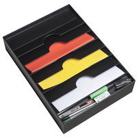 Unterteilungselement für Schubladen, schwarz, A4 - 6 Fächer - Paperflow