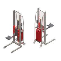 Halbelektrischer Gabelstapler GR mit Sporn mit Rolle und V-Platte - Tragkraft 300 kg