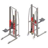 Manueller Gabelstapler GR mit Sporn mit Rolle und V-Platte - Tragkraft 300 kg