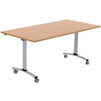 Bewegbarer Klapptisch mit rechteckiger Platte - Buche