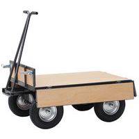 Anhänger mit Holzwänden - Tragkraft 750 kg - Boden 800 x 1200 mm