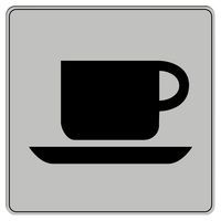 Piktogramm aus Polystyrol gemäß ISO 7001 - Cafeteria/Kantine