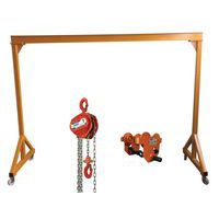 Set Portalkran für Werkstatt + Wagen + Kettenzug - Tragkraft 500 kg