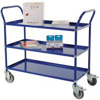 Etagenwagen mit Metallböden - 3 Fachböden - Tragkraft 250 kg