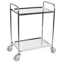 Edelstahlwagen - 2 Platten - Tragkraft 100 kg - Manutan Expert
