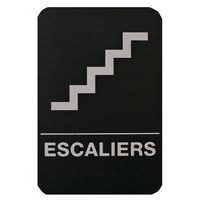 Hinweisschild Treppe - Hart-PVC - schwarz