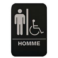 Hinweisschild - Herrentoilette - Hart-PVC - schwarz
