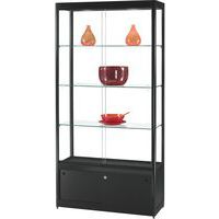 Ausstellungsvitrine - 1000 x 400 x 2000 mm und Schrank - Manutan Expert