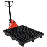 Handhubwagen 2,5 t, 1150 mm + 15 Paletten 1200x800 mm - Manutan Expert