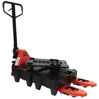 Handhubwagen 2,5 t, 1150 mm + 15 Paletten 600x400 mm - Manutan Expert