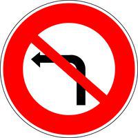 Panneau de signalisation B2a Interdiction tourner à gauche - Kelias