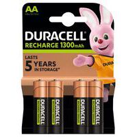 Wiederaufladbare AA-Batterie 1300 mAh - 4 Stück - Duracell