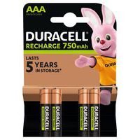 Wiederaufladbare AAA-Batterie 750 mAh - 4 Stück - Duracell