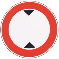 Panneau interdiction - Hauteur maximum neutre - Aluminium - 350 mm