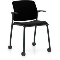 Chaise de conférence Wikido avec accoudoirs et roulettes - Nowy styl