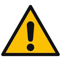 Warnschild - Allgemeines Warnzeichen - PVC - Manutan Expert