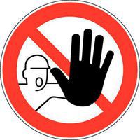Schild „Zutritt für Unbefugte verboten“, PVC -­ Manutan Expert