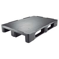 Satz mit 3 Paletten mit glatten Böden, 800 x 1200 x 160 mm, 3 Kufen - MDM