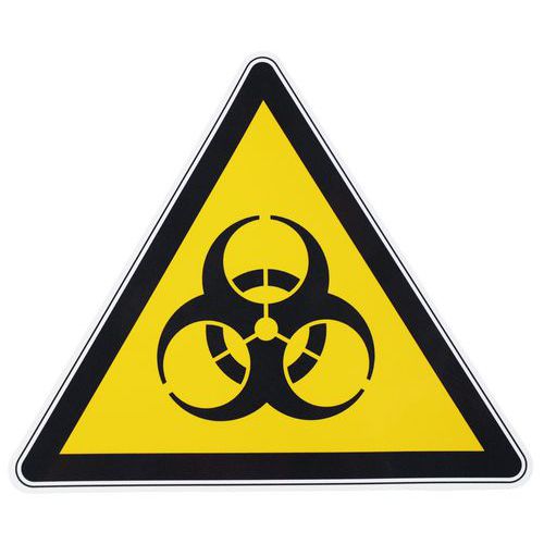 Panneau danger  - Risque biologique - Adhésif