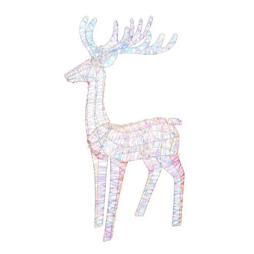 Schillernde Hirschdeko - 60 LEDs BO - 60 x 16 x 107 cm